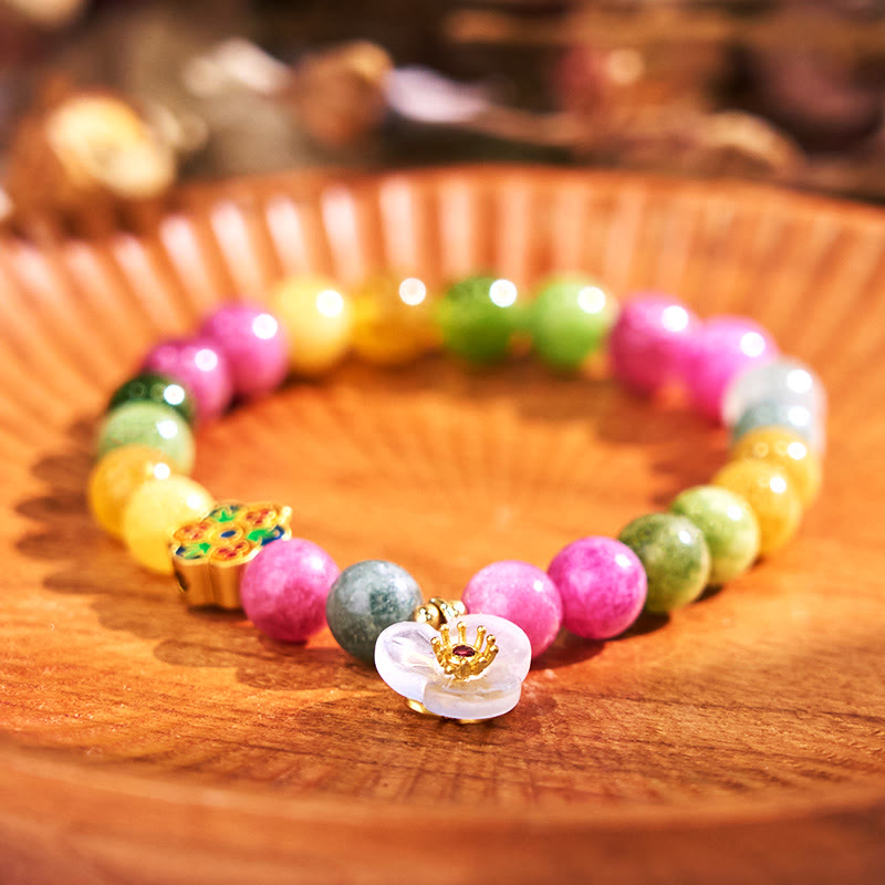 Tourmaline Wisdom Flower Bracelet