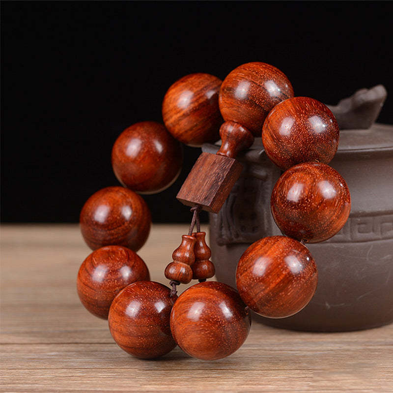 Tibetan Small Leaf Red Sandalwood Relaxation Bracelet
