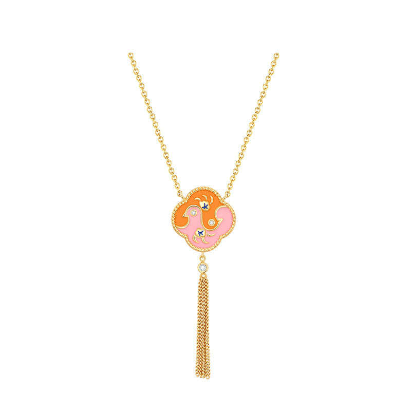 18K Gold Plated Copper Two Birds Zircon Healing Necklace Pendant Bracelet Earrings Set