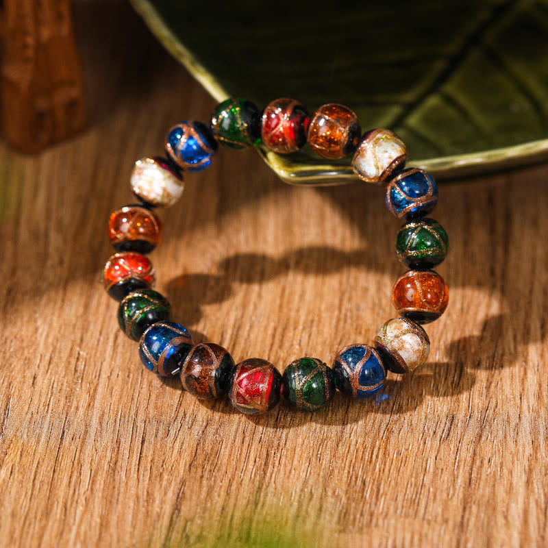 Tibetan Classic Liuli Glass Bead Luck Wealth Bracelet (Extra 30% Off | USE CODE: FS30)