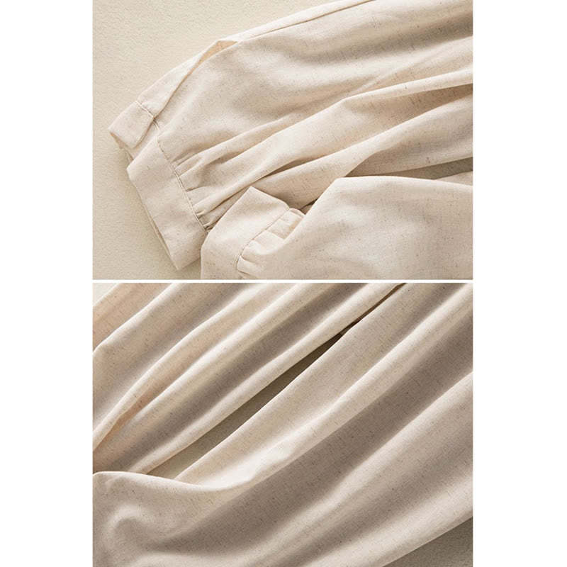 Plain Cotton Drawstring Women's Harem Pants With Pockets