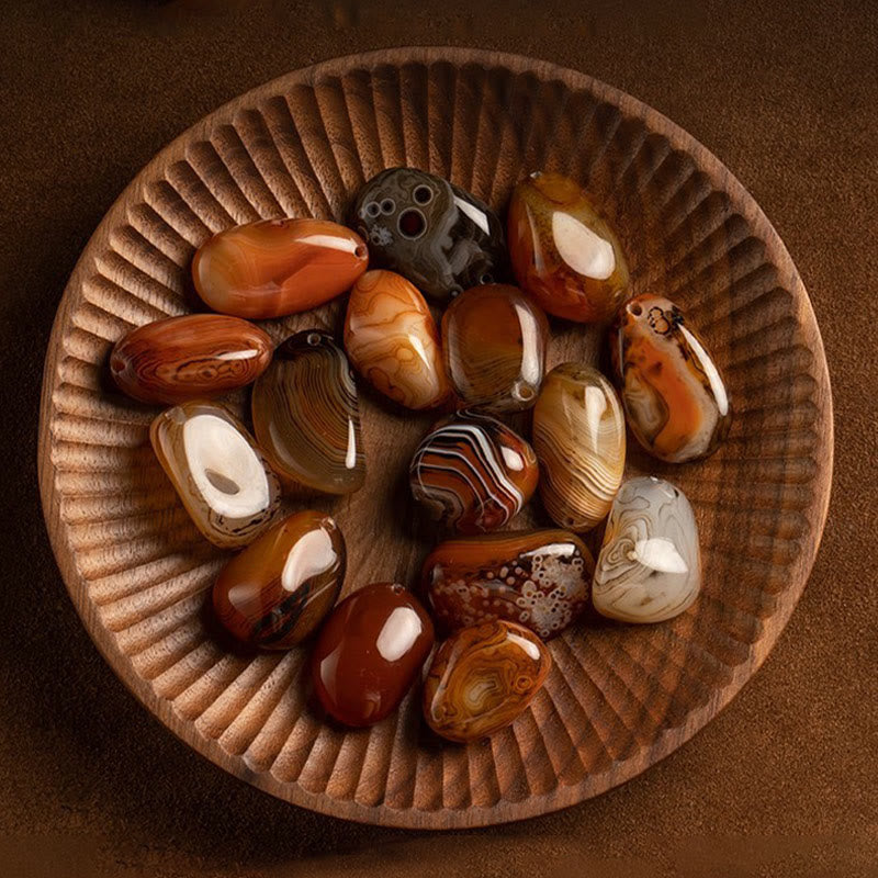 Random Sardonyx Stone Positive Key Chain