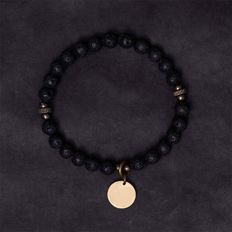Natural Lava Rock Beads Calm Support Healing Bracelet