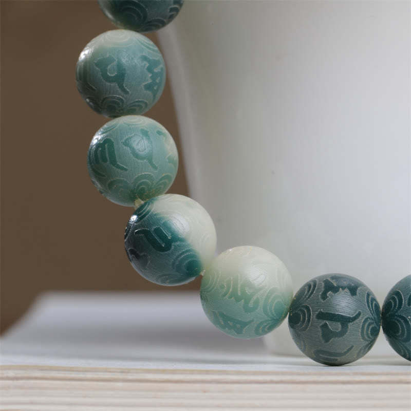 Bodhi Seed Om Mani Padme Hum Engraved Keep Away Evil Spirits Bracelet