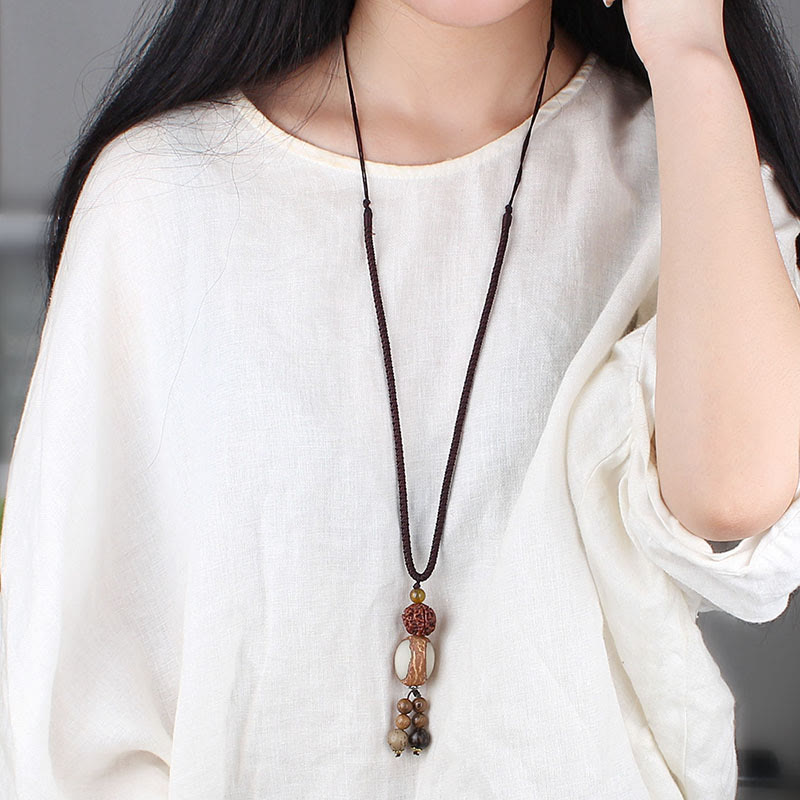 Bodhi Seed Lotus Wisdom Harmony Necklace Pendant
