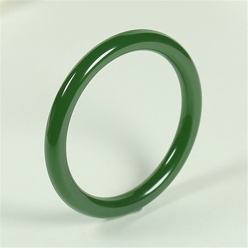 Cyan Jade Longevity Blessing Bangle Bracelet