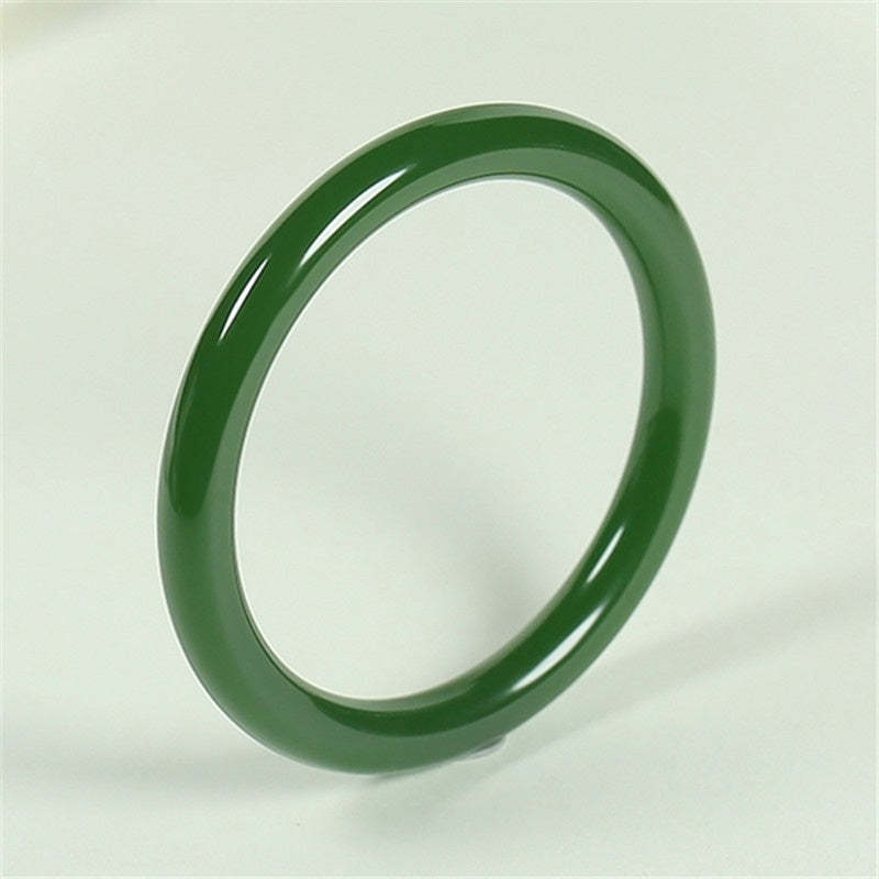 Cyan Jade Longevity Blessing Bangle Bracelet