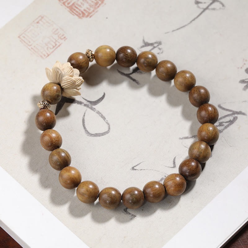 Green Sandalwood Boxwood Lotus Soothing Bracelet
