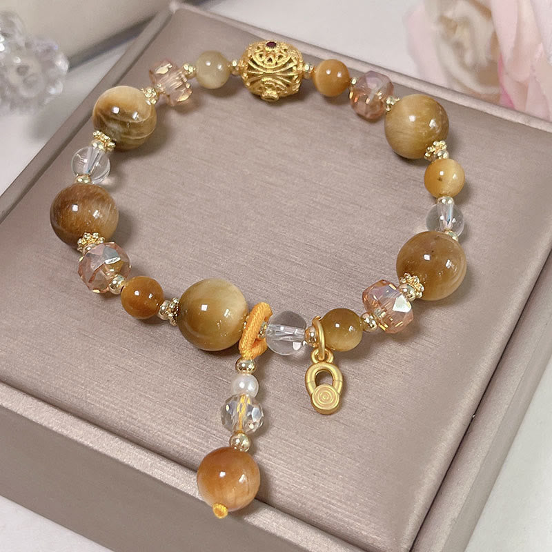Natural Tiger Eye Beads Weight Strength Bracelet