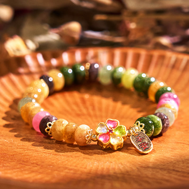 Tourmaline Jade Safe And Well Love Bracelet