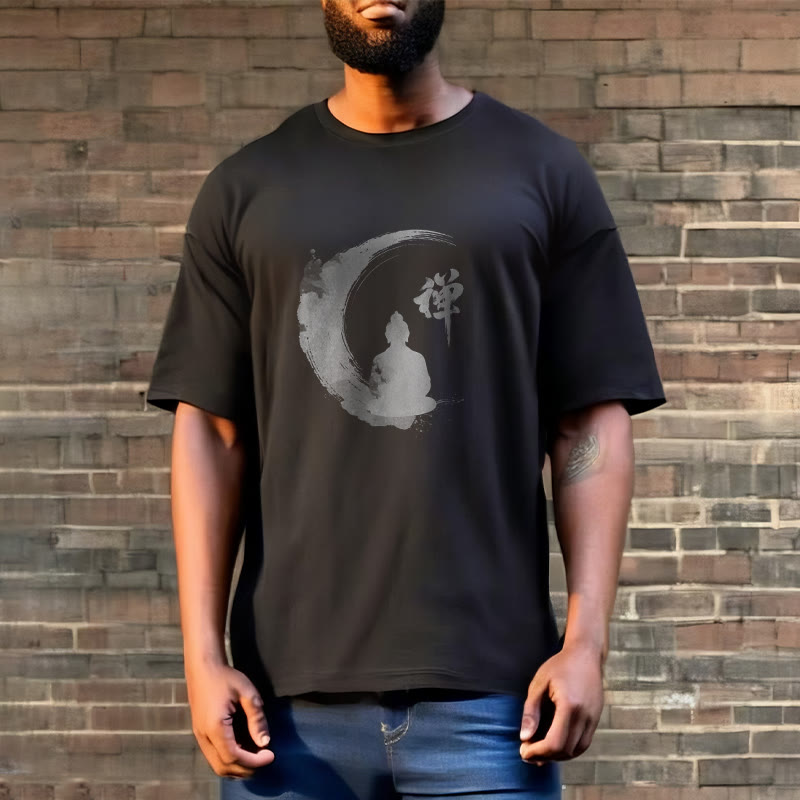 Meditating mystic zen Pattern Cotton Tee T-shirt