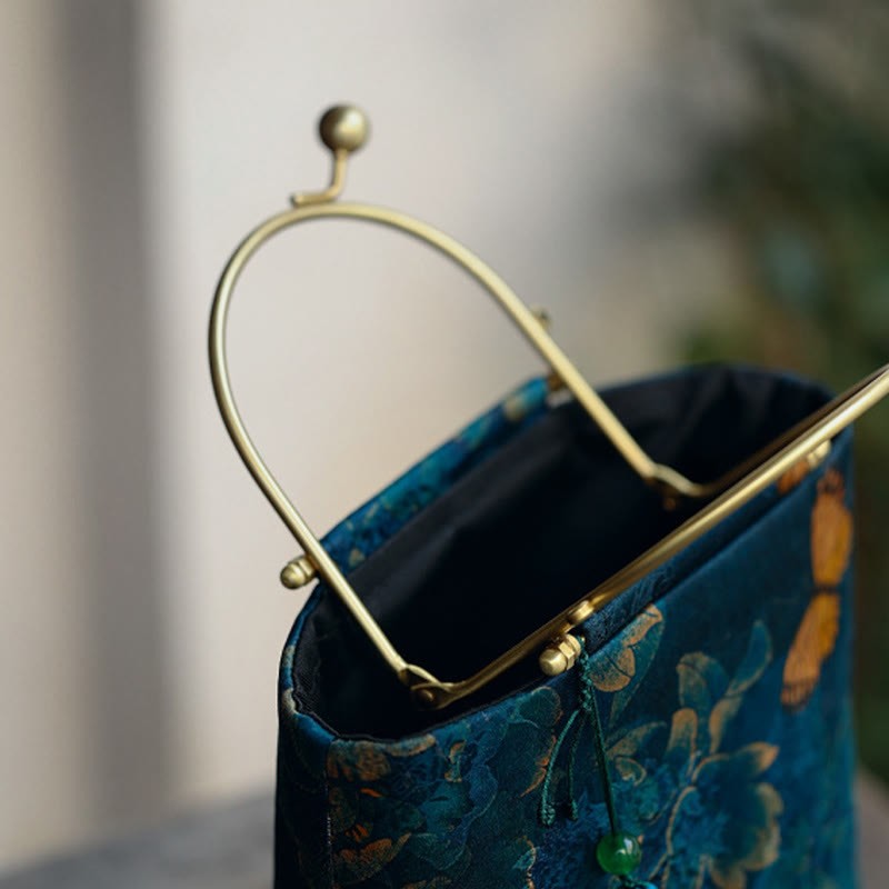 Leaves Butterfly Metal Chain Crossbody Bag Shoulder Bag Handbag