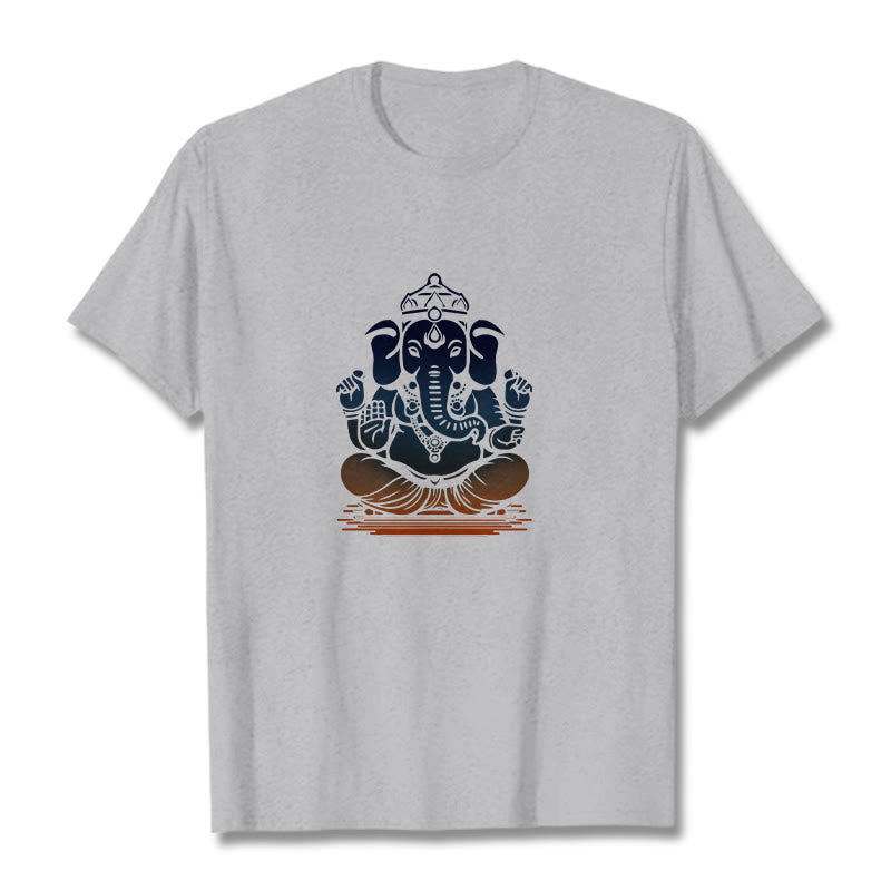 Meditating Ganesh Elephant Pattern Tee T-shirt