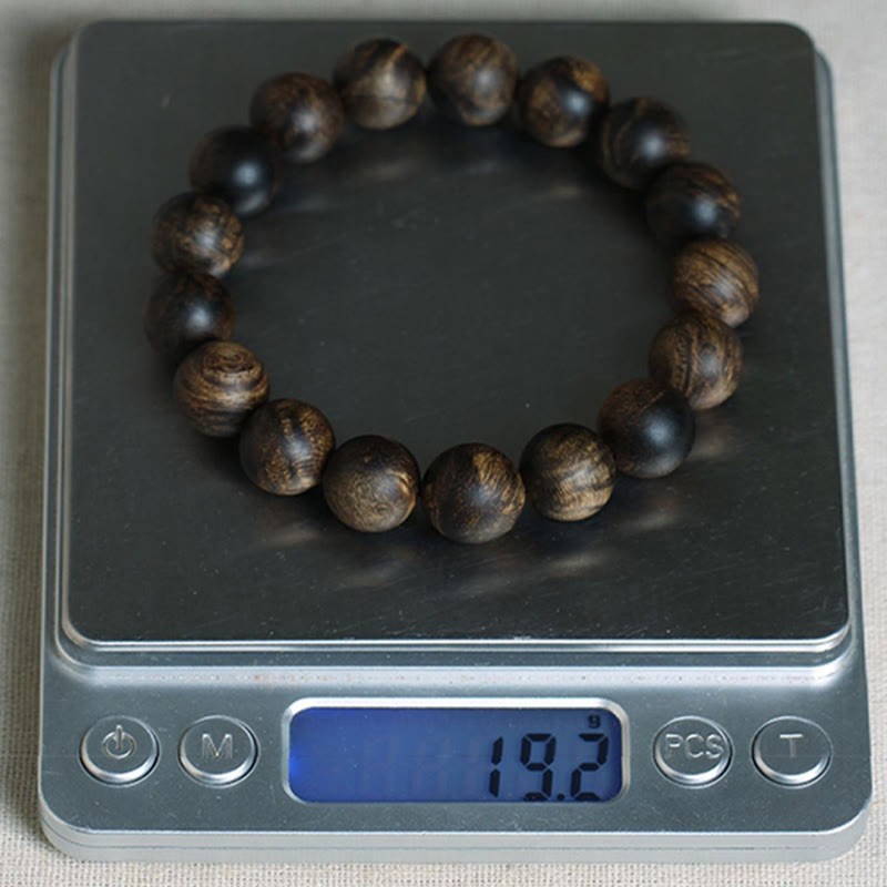 Rare Brunei Agarwood Water Ripple Pattern Peace Calm Bracelet