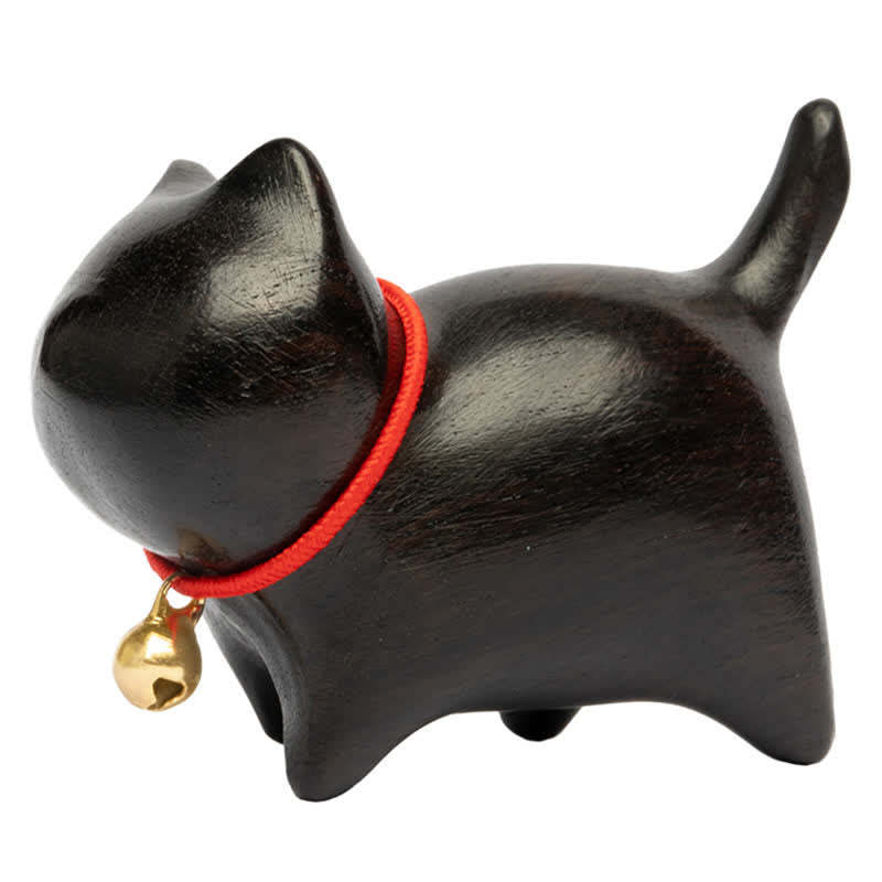 Green Sandalwood Small Leaf Red Sandalwood Cute Cat Animals Soothing Peace Decorations