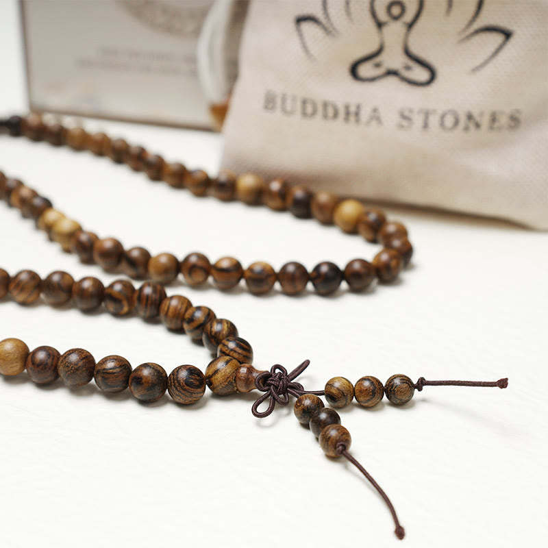 108 Mala Beads Bracelet Prayer Meditation Sandalwood Elastic