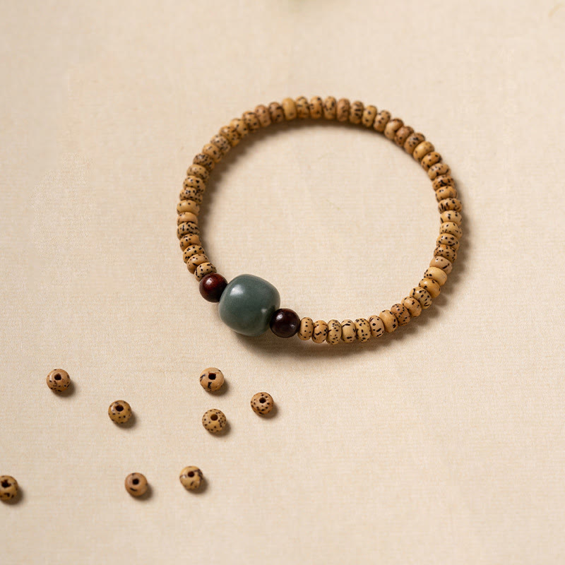 Bodhi Seed Small Leaf Red Sandalwood Wisdom Bracelet