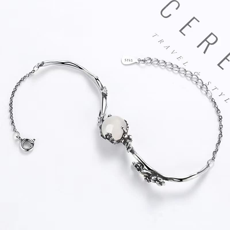 Plum Blossom Chalcedony Positive Bracelet