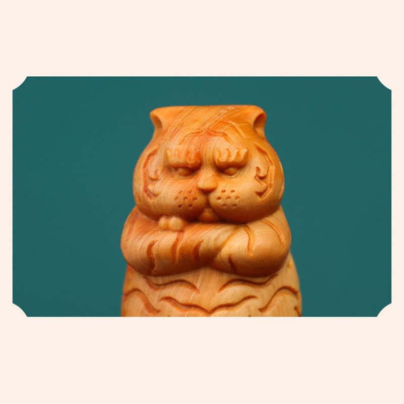 Thuja Sutchuenensis Boxwood Tiger Zhong Kui Grounding Desk Decorations