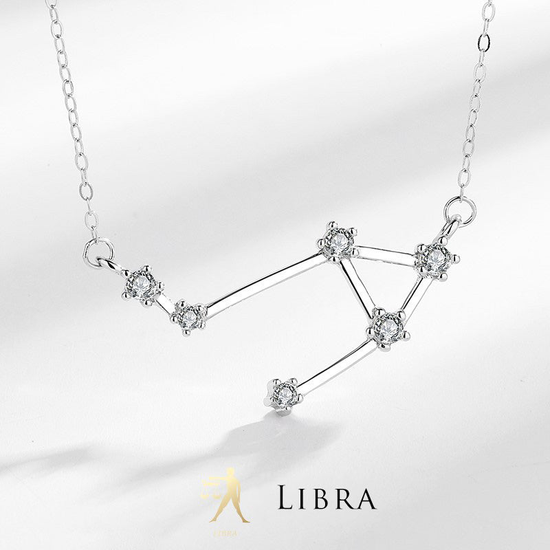 925 Sterling Silver 12 Constellations of the Zodiac Astrology Blessing Necklace Pendant