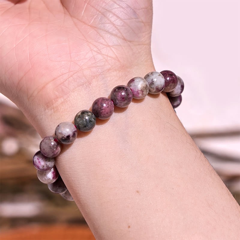 mystic zen Stone Plum Blossom Tourmaline Balance Bracelet