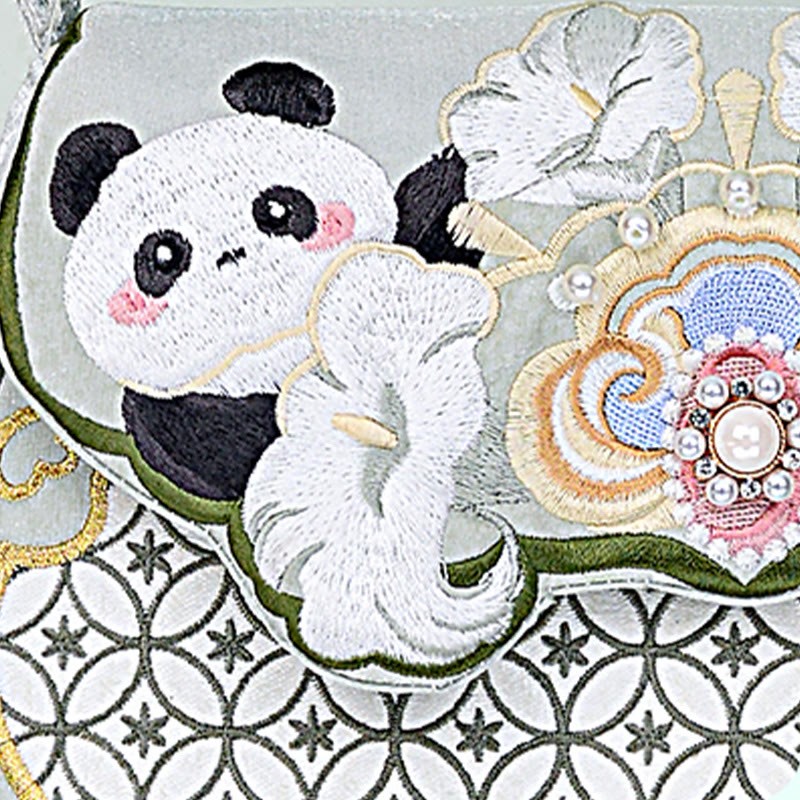Panda Flowers Gourd Pendant Shoulder Bag Crossbody Bag