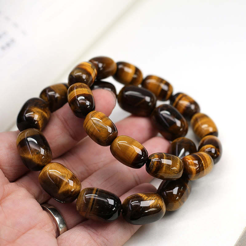Natural Tiger Eye Stone Integrity Willpower Bracelet