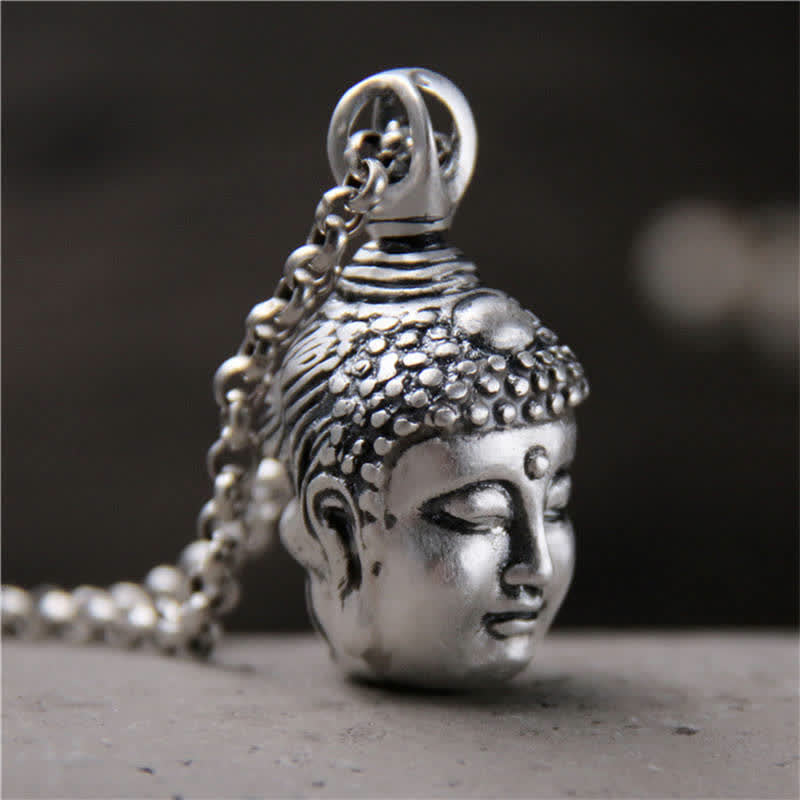 999 Sterling Silver mystic zen Demon Serenity Necklace Pendant