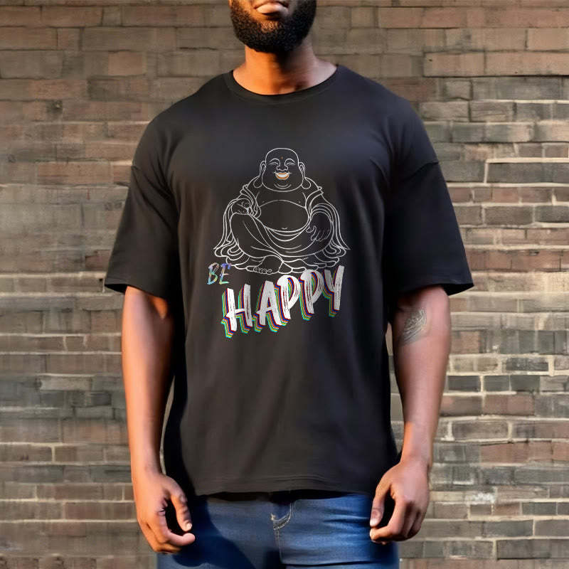 BE HAPPY Laughing mystic zen Tee T-shirt