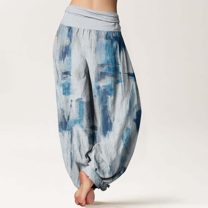 Tie Dye Pattern Design Women's Elastic Waist Harem Pants