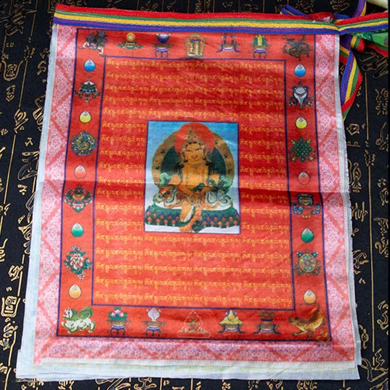 Tibetan 5 Colors Windhorse mystic zen Tara Scriptures Healing Auspicious Outdoor Prayer Flag