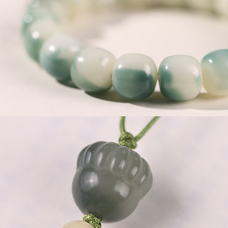 Gradient Bodhi Seed Nine-Tailed Fox Cat Paw Claw Pine Cone Peace Bracelet