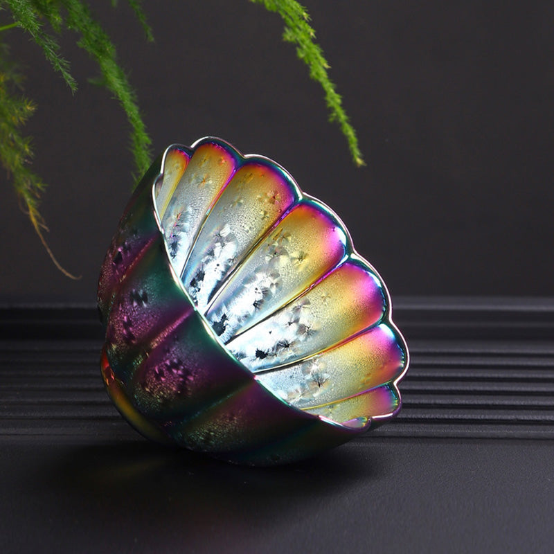 Rainbow Color Jianzhan Ceramic Teacup Kung Fu Tea Cup Bowl