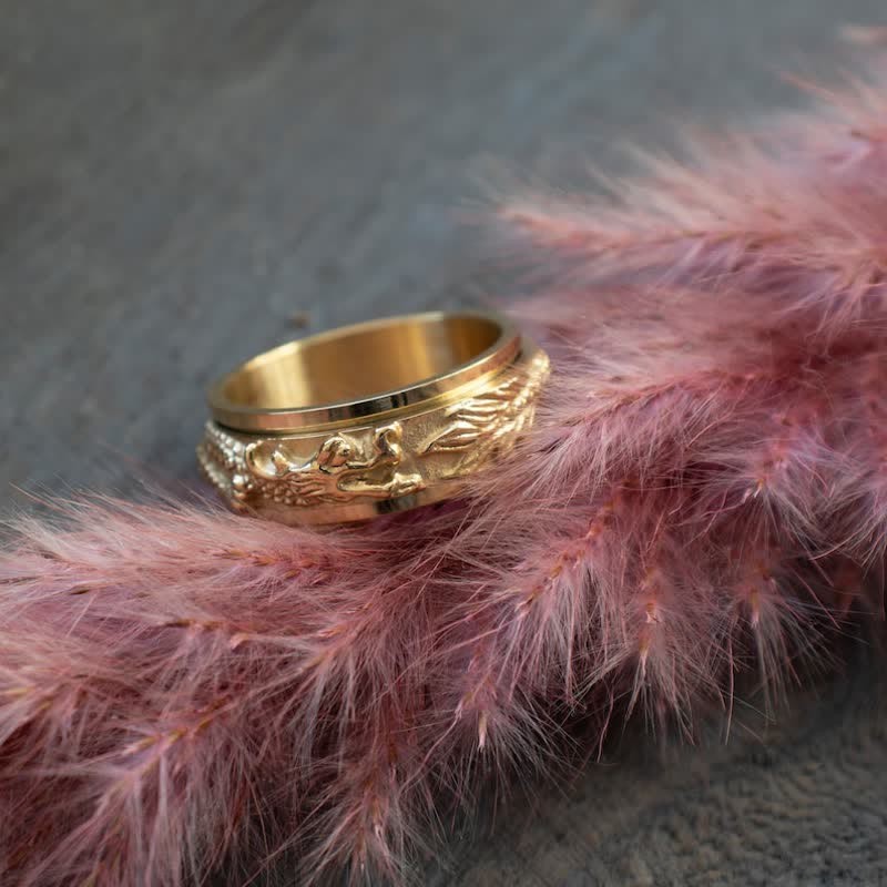 Dragon Titanium Steel Stimulation Rotatable Ring (Extra 30% Off | USE CODE: FS30)