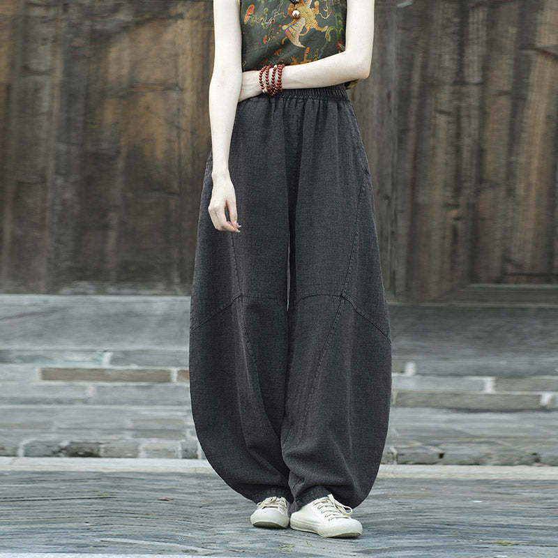 Cotton Linen Pants Harem Trousers Loose Zen Yoga Tai Chi Women's Pants