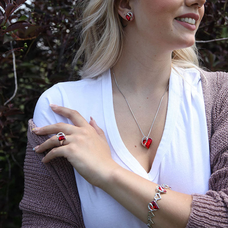 mystic zenstoneshop Love Heart Birthstone Healing Energy Necklace Pendant (Extra 30% Off | USE CODE: FS30)
