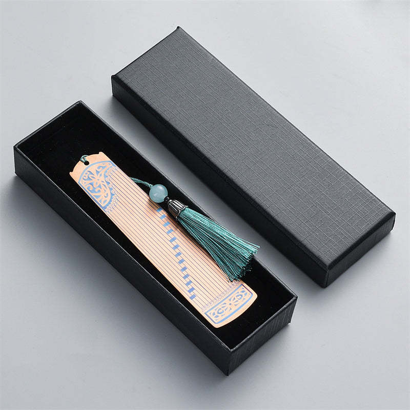 Classical Musical Instruments Pipa Guzheng Guqin Ruan Metal Bookmarks Tassel With Gift Box