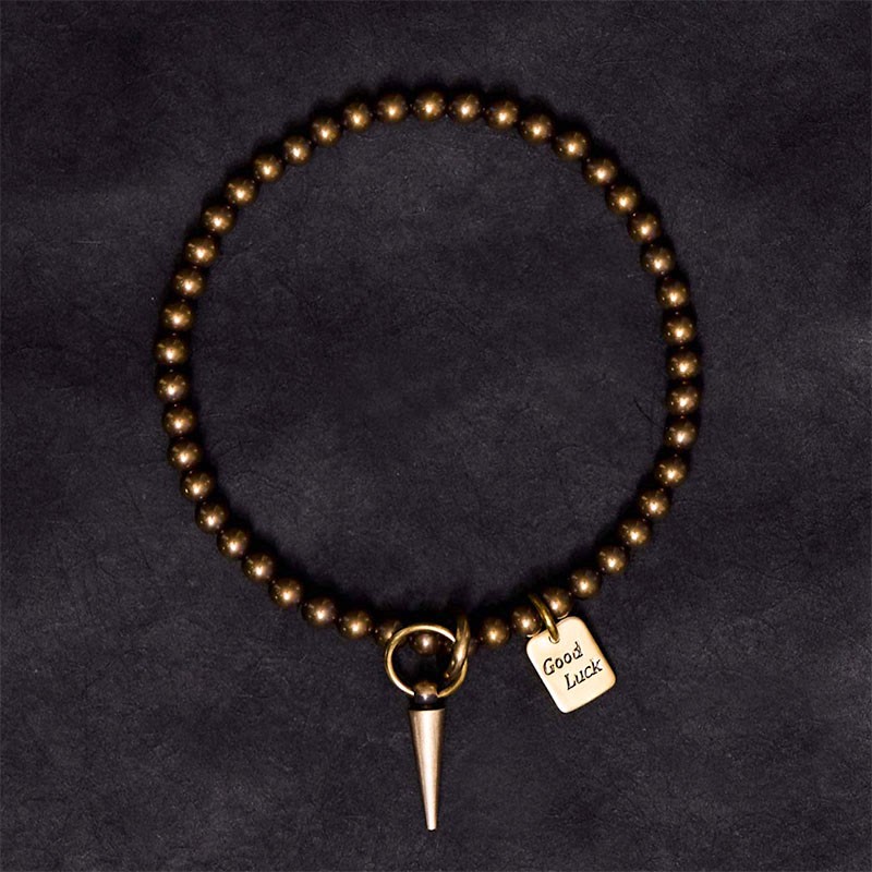 Vintage Copper Brass Beads Fortune Balance Bracelet