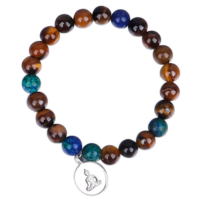 108 Mala Beads Tiger Eye mystic zen Strength Bracelet Tassel Necklace Pendant