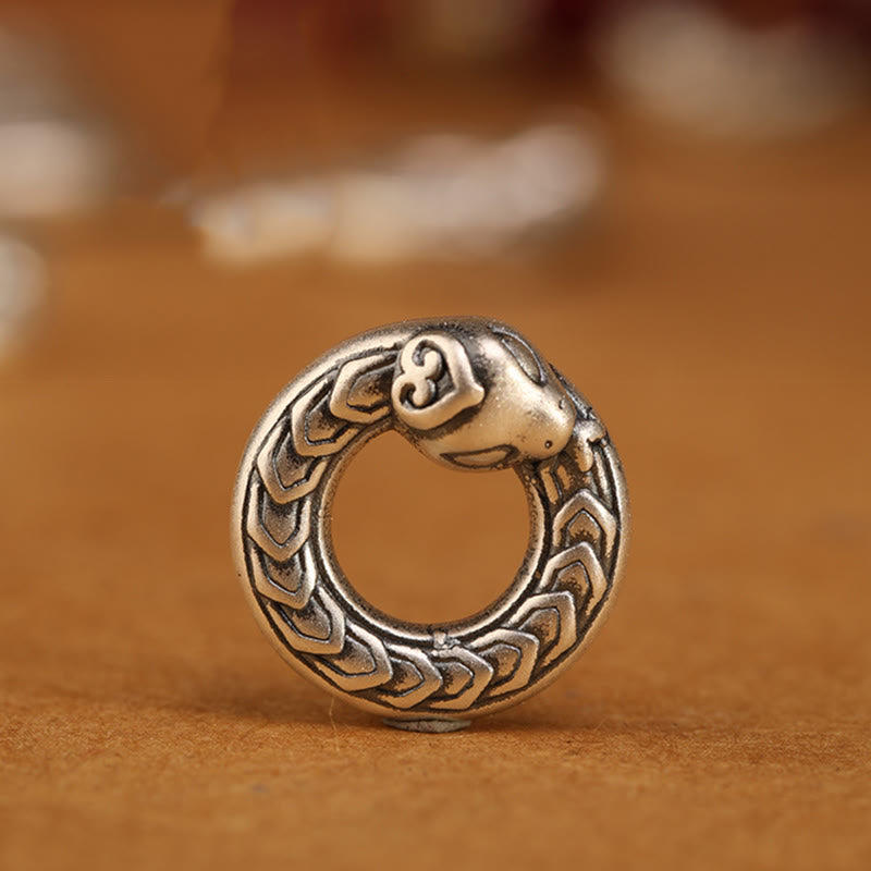 Red String 999 Sterling Silver Peace Buckle Coin Year of the Snake Strength Bracelet