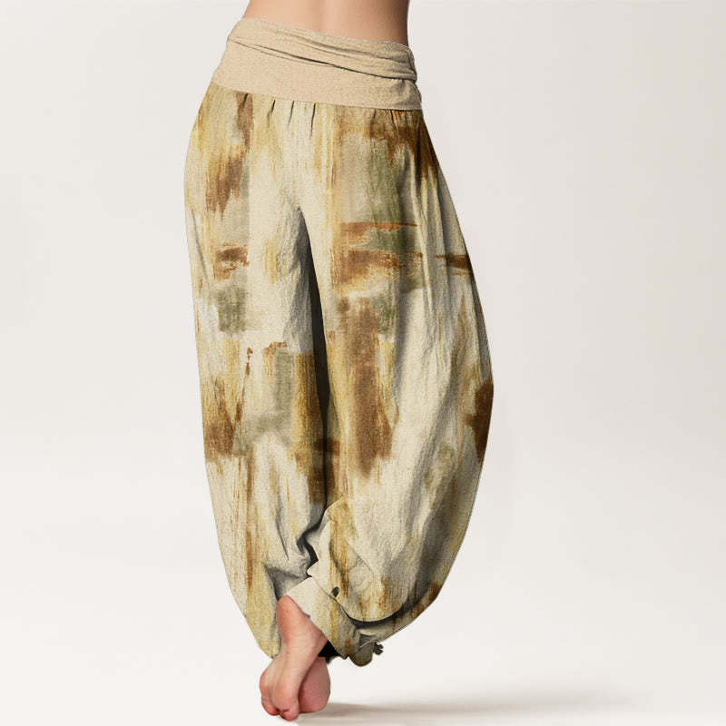Tie Dye Pattern Design Women's Elastic Waist Harem Pants