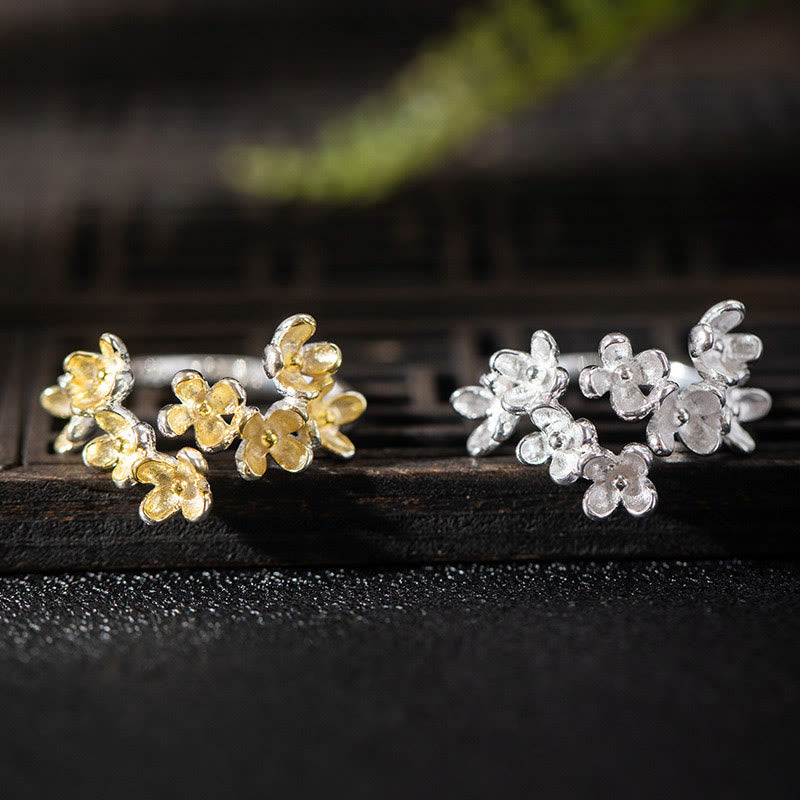 925 Sterling Silver Osmanthus Fragrans Ring