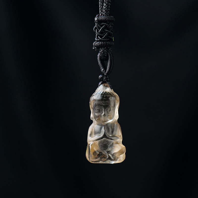 Various Crystal Amethyst Pink Crystal White Crystal Citrine mystic zen Carved Spiritual Healing Necklace Pendant Decoration (Extra 30% Off | USE CODE: FS30)