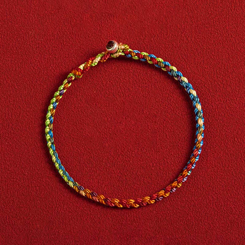 May you be blessed with peace and safety in all four seasons Lucky Multicolored Bracelet