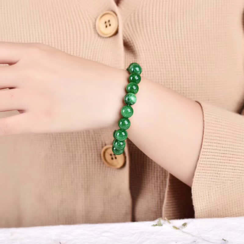 Cyan Jade Bead Calm Harmony Bracelet