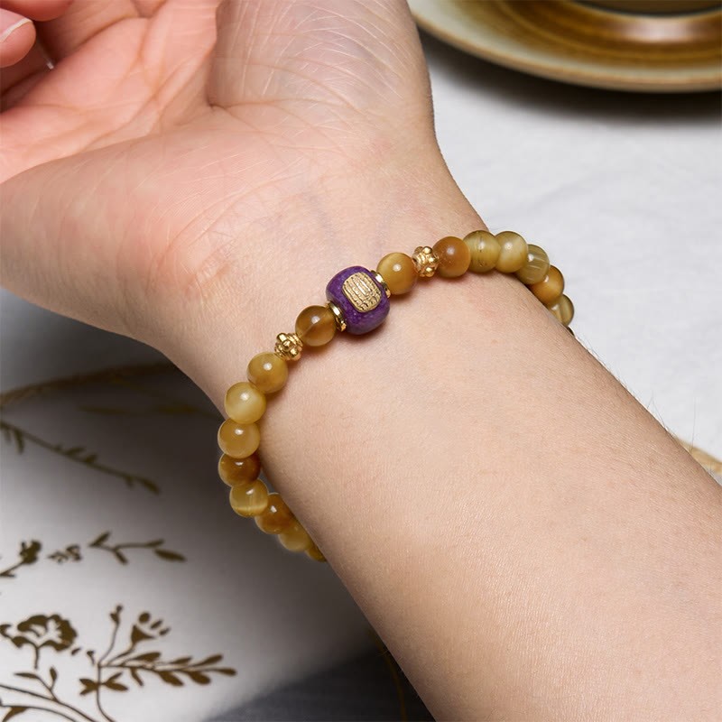 Tiger Eye Bead Fortune Protection Bracelet