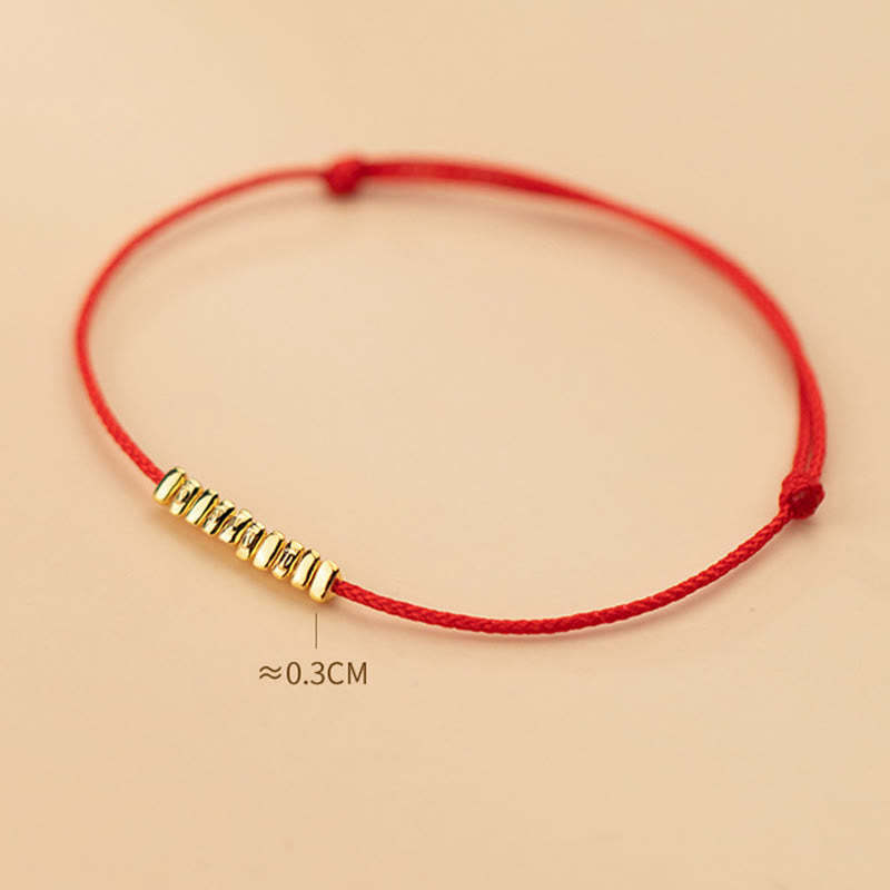 Handmade 925 Sterling Silver Small Pieces Protection Braided Ultra-Thin Rope Bracelet