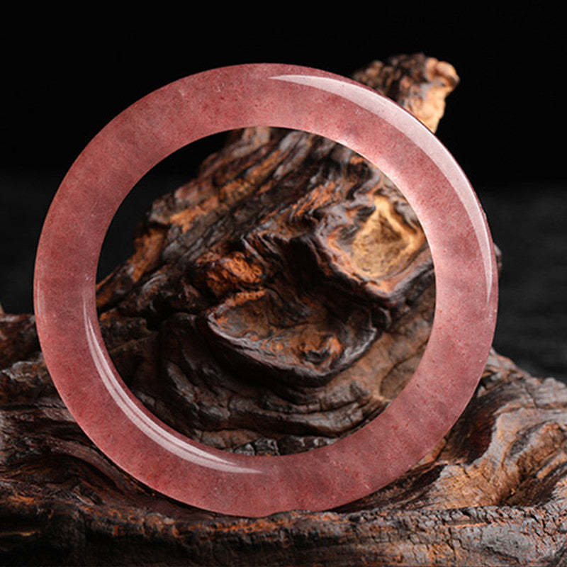 Natural Strawberry Quartz Love Healing Bracelet Bangle