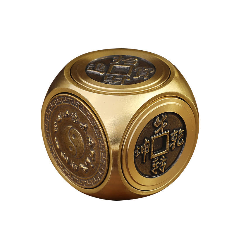 Four Beasts Feng Shui Yin Yang Bagua Copper Coin Harmony Rotatable Decoration