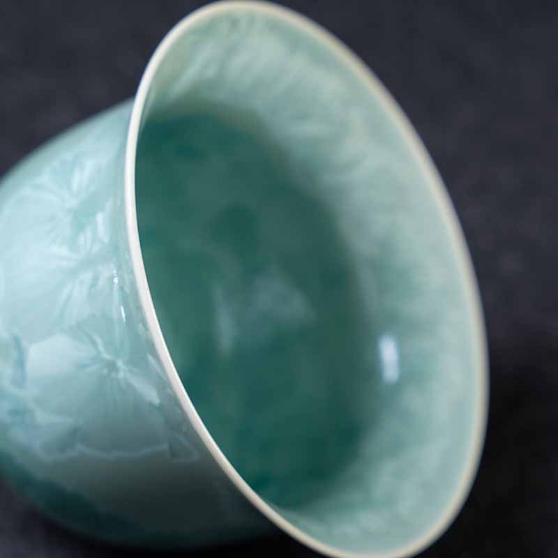 Traditional Glaze Ceramic Gaiwan Sancai Teacup Kung Fu Tea Cup And Saucer With Lid 180ml